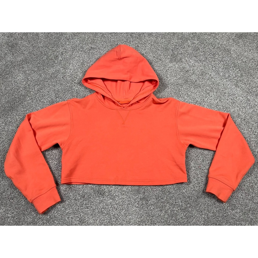 Lululemon Sweatshirt Womens 8 Orange All Yours Cropped Hoodie Causal Comfort Top